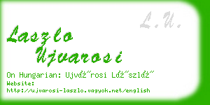 laszlo ujvarosi business card